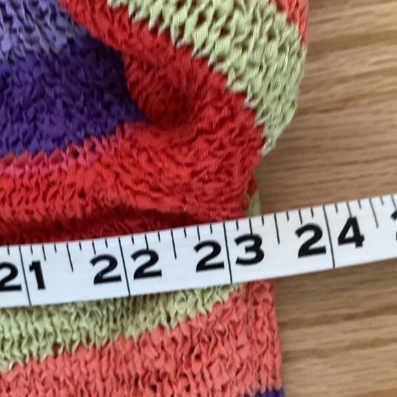 VTG Christopher Banks Rainbow Cardigan Knit Sweater Womens XL Artsy Art to Wear - Picture 8 of 9